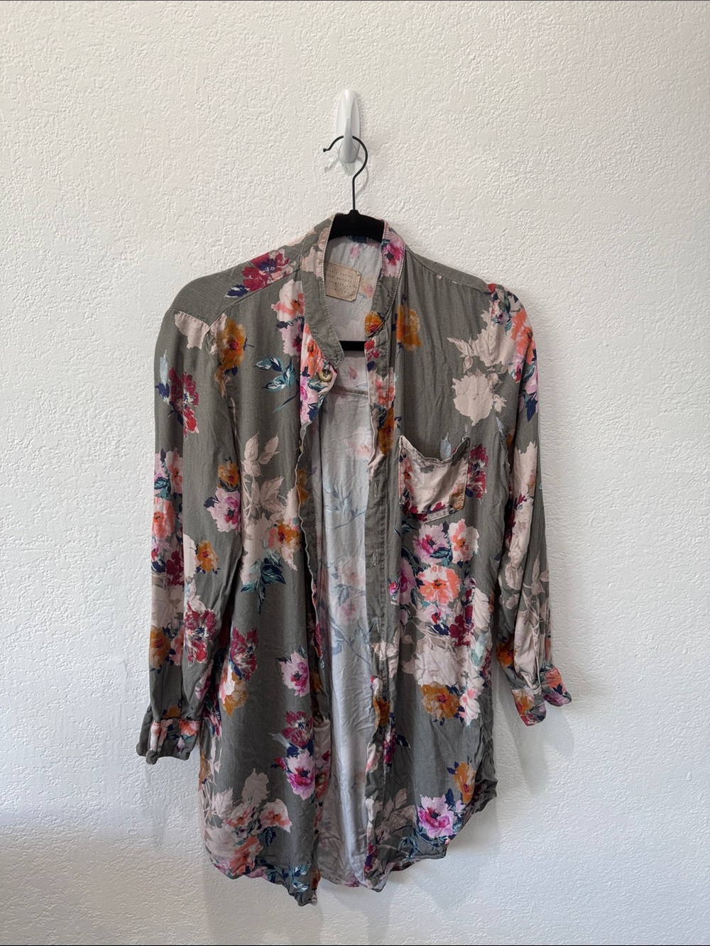 Boys + Arrows Darling Olive Floral Button-Down Shirt